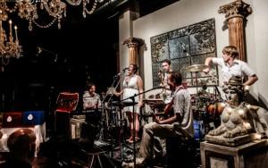 Chimney Choir performing at their album release party June 23.
